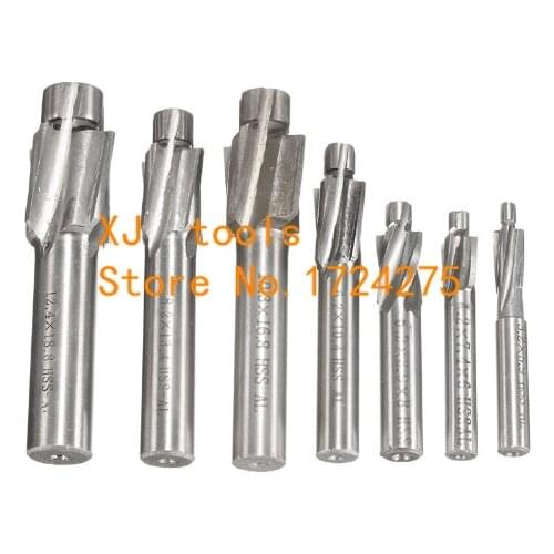1pcs 4 Flute M3-M20 AL HSS Counterbore End Mill,metric Endmill sink holes drilling head milling cutter M3/4/5/6/8/10/12/14/16/18