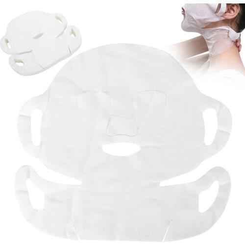 100pcs Face Neck Mask Sheets Natural Silk Thin Disposable Neck Patch Paper DIY Skin Care Tools Disposable Skin Caring Mask Paper