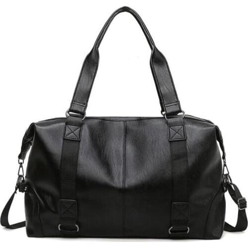 2020 New Garment Travel PU Bag with Shoulder Strap Duffel Bag Hanging Suitcase Clothing Luggage Handbag