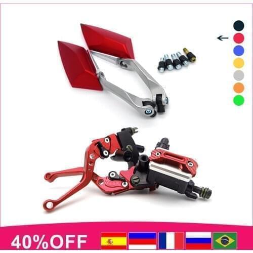 22mm Motorcycle Clutch Brake Master Cylinder Reservoir Levers Kit Fluid Reservoir Set FOR Yamaha Yz Xr250 Zzr 1400 Vstrom 650