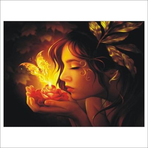 3D DIY Diamond Painting Full Diamond Beautiful Girl Square Diamond Decorative Mural Gift T476