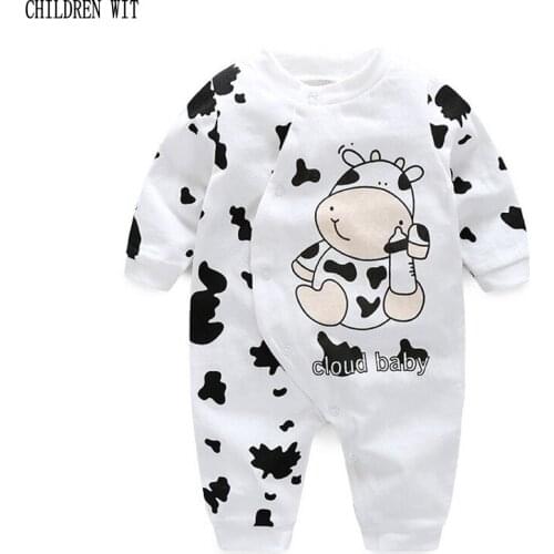 Children wit new baby rompers Cow Boy Long Sleeve Clothes Newborn Infant Clothes Childrens Siamese Clothing Baby Clothing