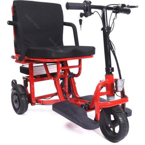 Electric Scooter Bike For Disabled/Elderly 8/10 Inch Tire Electric Bicycles 36V 300W Portable 3 Wheels Electric Tricycle Bicycle