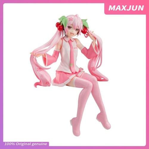 MAXJUN 13cm FuRyu Anime Miku Figure Pink cherry blossomsStatic furnishing articles PVC Action Figure Collection Model Doll