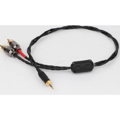 Hi-end AUX Cable HIFI TRRS Balanced 2.5mm to 2 RCA Male Audio Cable For Cayin N5 Iriver AK240 AK380 AK120II Amp Onkyo DP-X1