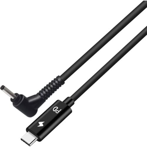 1.5M/4.9FT Type-C to DC 3.0*1.1MM PD notebook fast Charging cable,USB-C male head to DC3011MM Emulator line