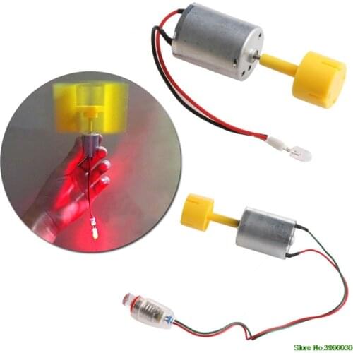 DC Micro Motor Small LED lights Vertical Axis Wind Turbine Generator Blades