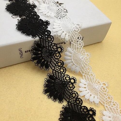 Milk silk water-soluble lace Accessories high-quality scallop flower hollow embroidery lace