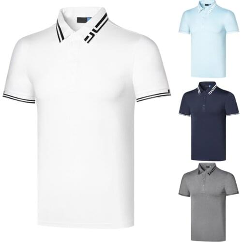 Mens Golf T-shirt Summer Sports Golf Apparel Short Sleeve Dry Fit Breathable Polo Shirt for Men