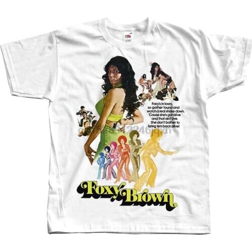 Foxy Brown V1 Movie Poster 1974 T Shirt White Natural All Sizes S To 4Xl