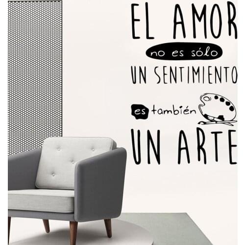 Modern spanish phrases Cartoon Wall Decals Mural Art Poster Decor Living Room Bedroom Removable Background Wall Art Decal
