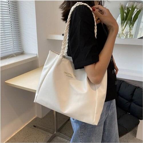 Bags for Women 2021 Shopping Bag Casual Women Totes Shoulder Bags Female PU Leather Solid Color Handbag for Women 2021