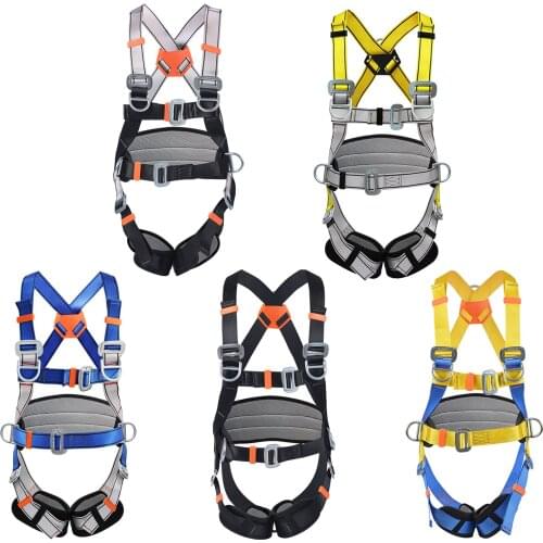 Thicken Climbing Safety Harness Wider Full Body Harness for Mountaineering Rock Tree Climbing Rappelling Tree Climbing Gear