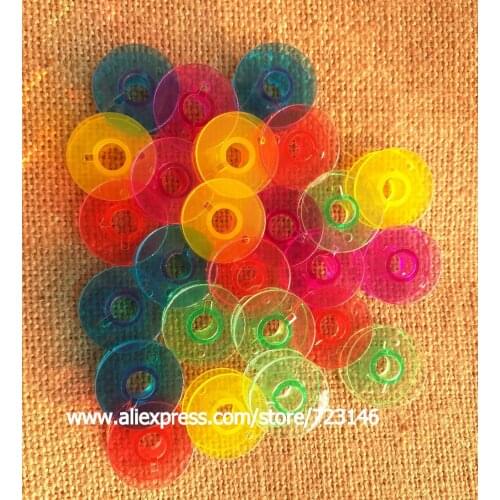 JAPAN 25Pcs/Set Empty Bobbins Sewing Machine Spools Colorful Plastic Case Storage Box for Sewing Machine singer brother toyata