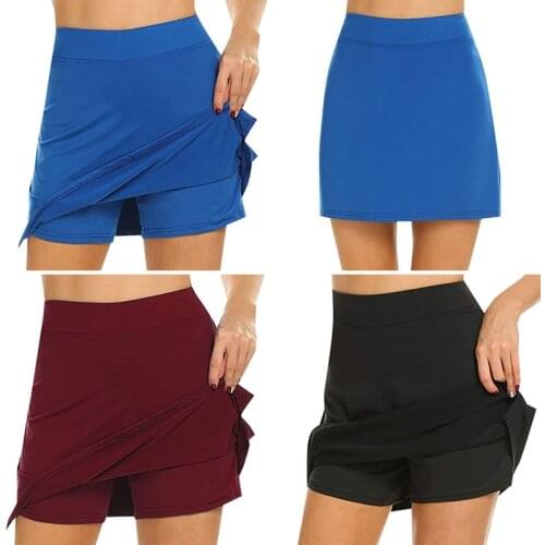 Women Active Skorts Skirt Quick Dry Female Running Tennis Girl Skirt With Short Inner Lightweight Golf Workout Sports Shorts