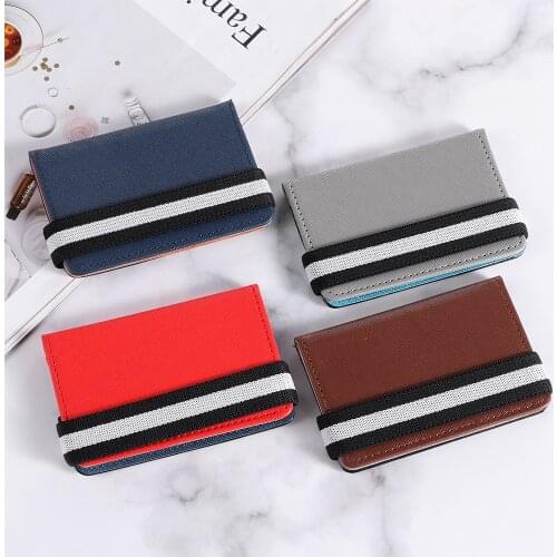 1pc New Cellphone Card Holder Stick-on Wallet Blocking Adhesive Leather Credit Card Pocket Sticker Pouch Case Cell Phone Unisex