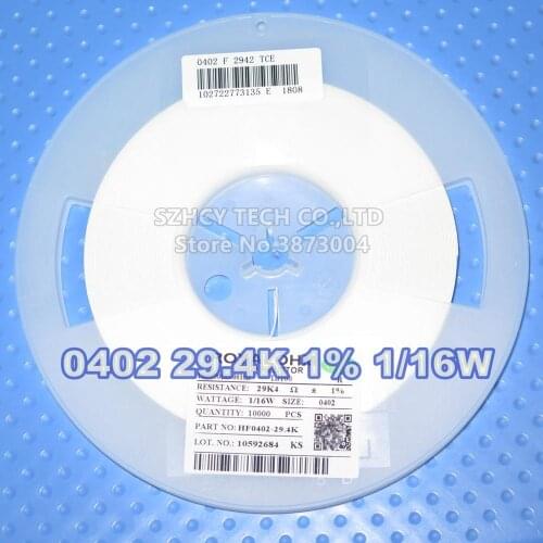 10000pcs 0402 29.4K 29K4 1% 1/16W HF0402-29.4K Chip Resistor