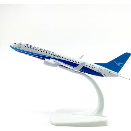 16cm 1/400 Scale China XIAMEN AIR Metal Airplane Model Aircraft Boeing 737 B737 Alloy Plane Model Toys Kids Gift for Collection