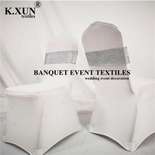 20pcs Sold Sequin Chair Band Buckle Chair Sash Fit On Banquet Chair Cover For Wedding Event Party Decoration