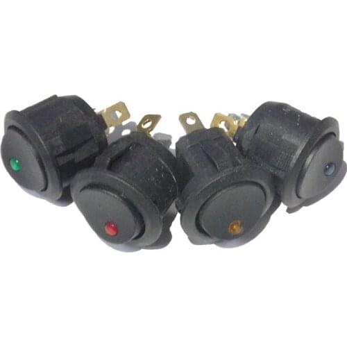 5PCS/Lot KCD2-202 12V Cats Eye With Light Series Rocker Power Round Switch