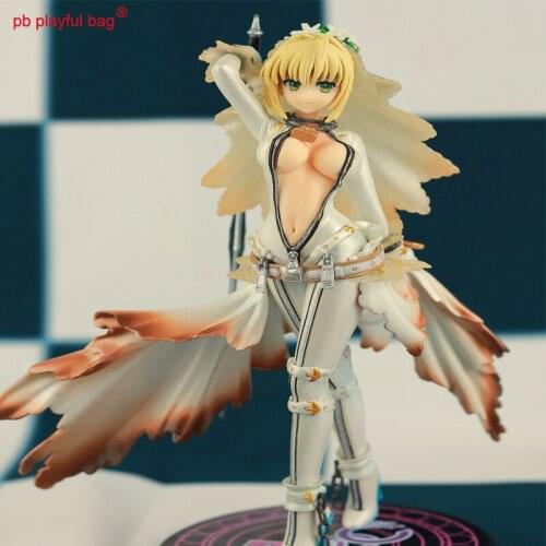 Fate/stay night 22cm PVC sexy anime action figure NiLu wedding dress Altria Pendragon saber cc animation model toy aa29