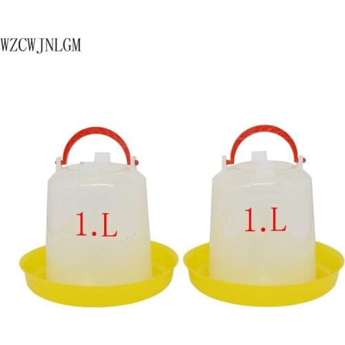 1L automatic drinking fountain chicken drinking bucket poultry bird water dispenser poultry breeding supplies 1pcs