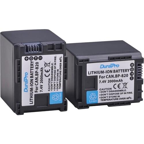 BP-820 2000mAh BP-820 Battery for Canon VIXIA GX10, XF400, XF405 HFG20, HFG30, HFG40, HFM41, HFM400, HFS21, HFS30