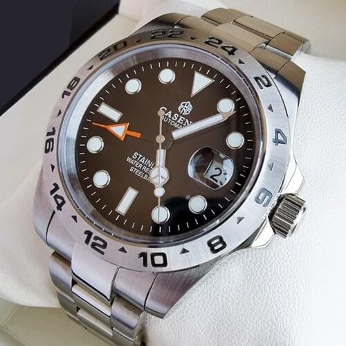 Top Brand Luxury Watches Mens Automatic Mechanical Wristwatch Stainless Steel Luminous 50M Waterproof Clock Reloj Para Hombre