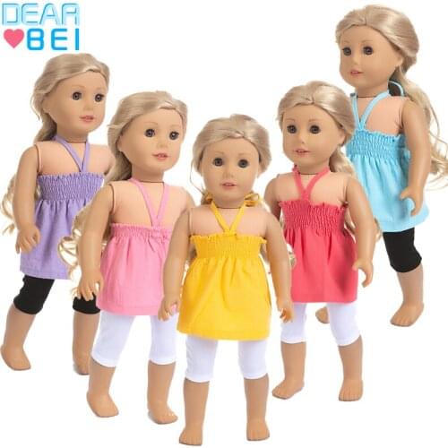 D&B 2021 Summer Hot Sling Clothes Shoes Sun Glasses New Born Fit 18 inch 43 cm Beautiful Dress Doll Accessories Baby gift