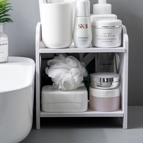 Wooden desktop rack bathroom storage rack shelf cosmetic storage box table sundries rack kitchen spice rack storage box LB51512