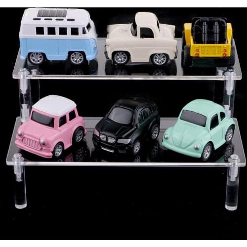 2-Tier Acrylic Jewelry Perfume Dolls Car Toys Display Rack Stand Organizer