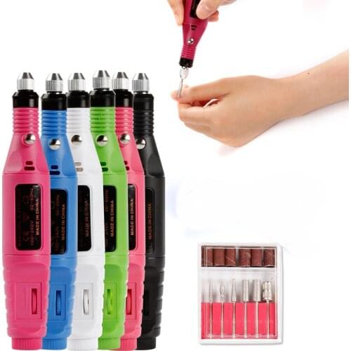 Electric Apparatus for Manicure Milling Drill Bits Set Gel Remover Pedicure Machine Grinding Cutters Sanding Bands Nail Art File
