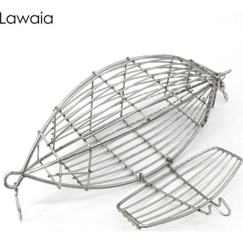Lawaia Fishing Olive-shaped Bait Thrower High Quality Stainless Steel Bait Cage Fight Nest Cage Bait Cage Fishing Accessories