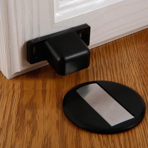 Magnetic Door Holder Stopper Invisible Doorstop Wall Floor Mount Safety Catch Stainless Steel Door Suction Bedroom Door Block