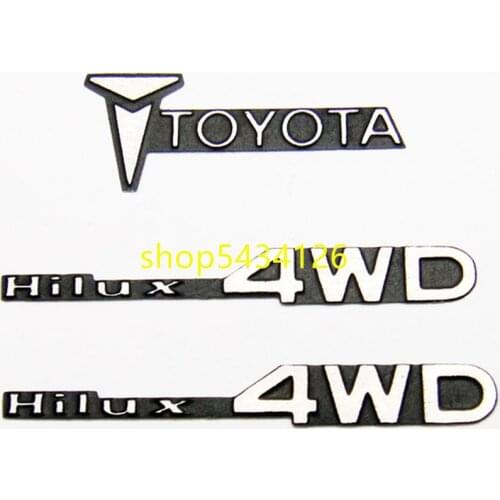 Rc Cars Body Shell Metal Logo Sticker For 1/10 Toys Rc Truck 4wd Trail Finder 2 Tamiya Toyota Bruiser Hilux Pickup Accessories