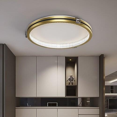 Minimalist Gold Round Square LED Ceiling Light for Bedroom Living Room Restaurant Kitchen Bathroom Interior Decorative Luminaire