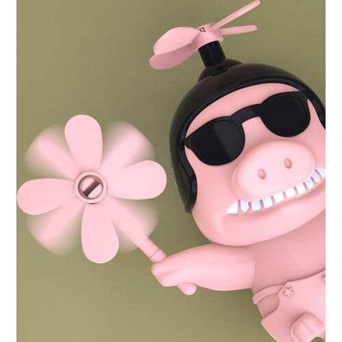 Windmill Pig Helmet Decoration For Motorcycle Rear View Mirro Fashionable & Cute Motorbike Accessories