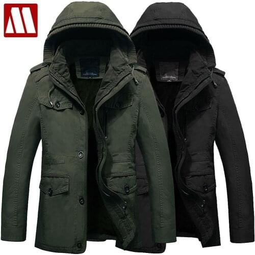 MYDBSH Men's Parkas With A Hood