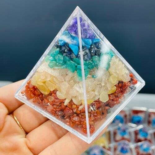 Natural Rolling Stones Crystal Healing Orgone Pyramid Energy Quartz For Meditation Reiki Decor