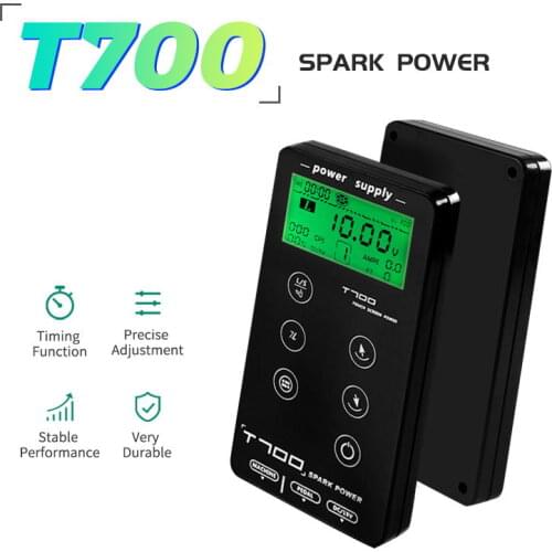 Newest T700 Touch Screen Tattoo Power Supply UPGRADE Intelligent Digital LED Dual Tattoo Power Set Supply