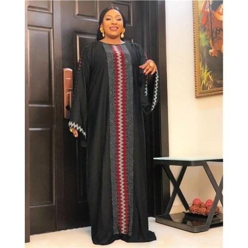 2020 Autumn New African Dresses For Women Ankara Dashiki Long Dress Bazin Robe Africain Femme Plus Size Boubou Muslim Abayas
