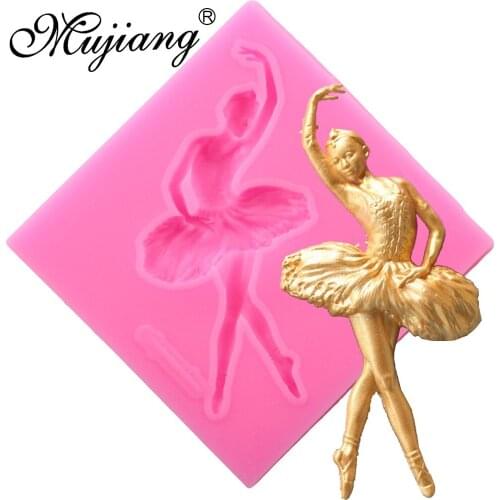 Dancer Cake Silicone Molds Fondant Cake Decorating Tools Kitchen Baking Mold Candy Clay Resin Chocolate Gumpaste Moulds XL371
