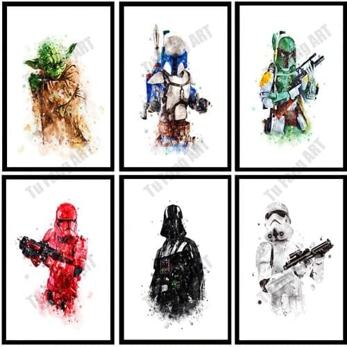 Star Wars Movie Canvas Painting Poster and Print Wall Art Picture for Living Room Decor Anime Posters Home Decoration