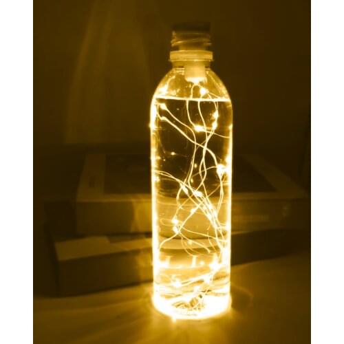 10LED/20LED Solar Wine Bottle String Lights Durable Practical Multi-functional Classic Wedding Bar Cork Garland Fairy Lamp