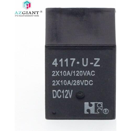 2pcs for Ford Power Relay 4117-U-Z-DC12V 5 Feet 10A Open and Close 2X10A for Fiat Punto 188 Power Steering City