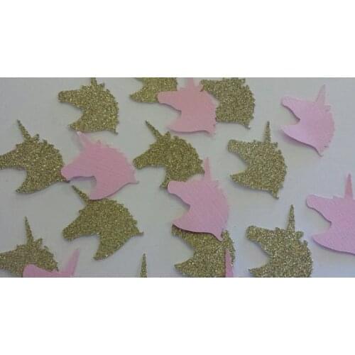 Glitter unicorn first birthday Confettis baby shower baptism Table decor scrapbook scatters party decoartions