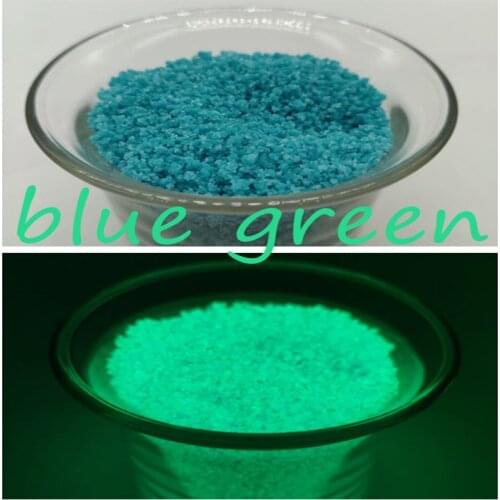 Blue green color Luminous powder Bright Glow Fluorescent Super Glow In The Dark Sand Toy For DIY Wishing Bottle 10g/20g/50g/100g
