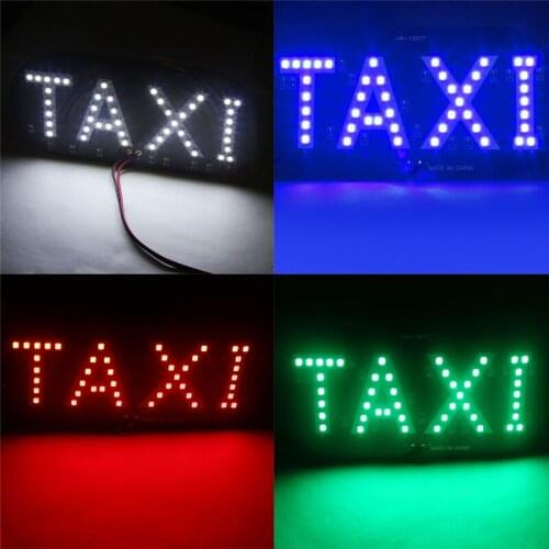 Taxi Cab Windscreen Windshield Sign White LED Taxi Light Lamp Bulb Drop Shipping