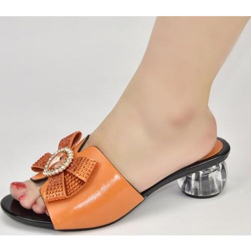 New Arrival Wedding Shoes Womens Summer 2021 Banquet Luxury Diamond Africa Nigerian Womens Slippers Elegant Party Pumps