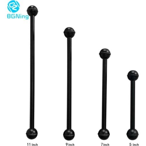 Dual Ball Head Lamp Arm Extension Rod Diving Flashlight Extension Column Mount Adapter for Gopro Sports Camera Photography Parts